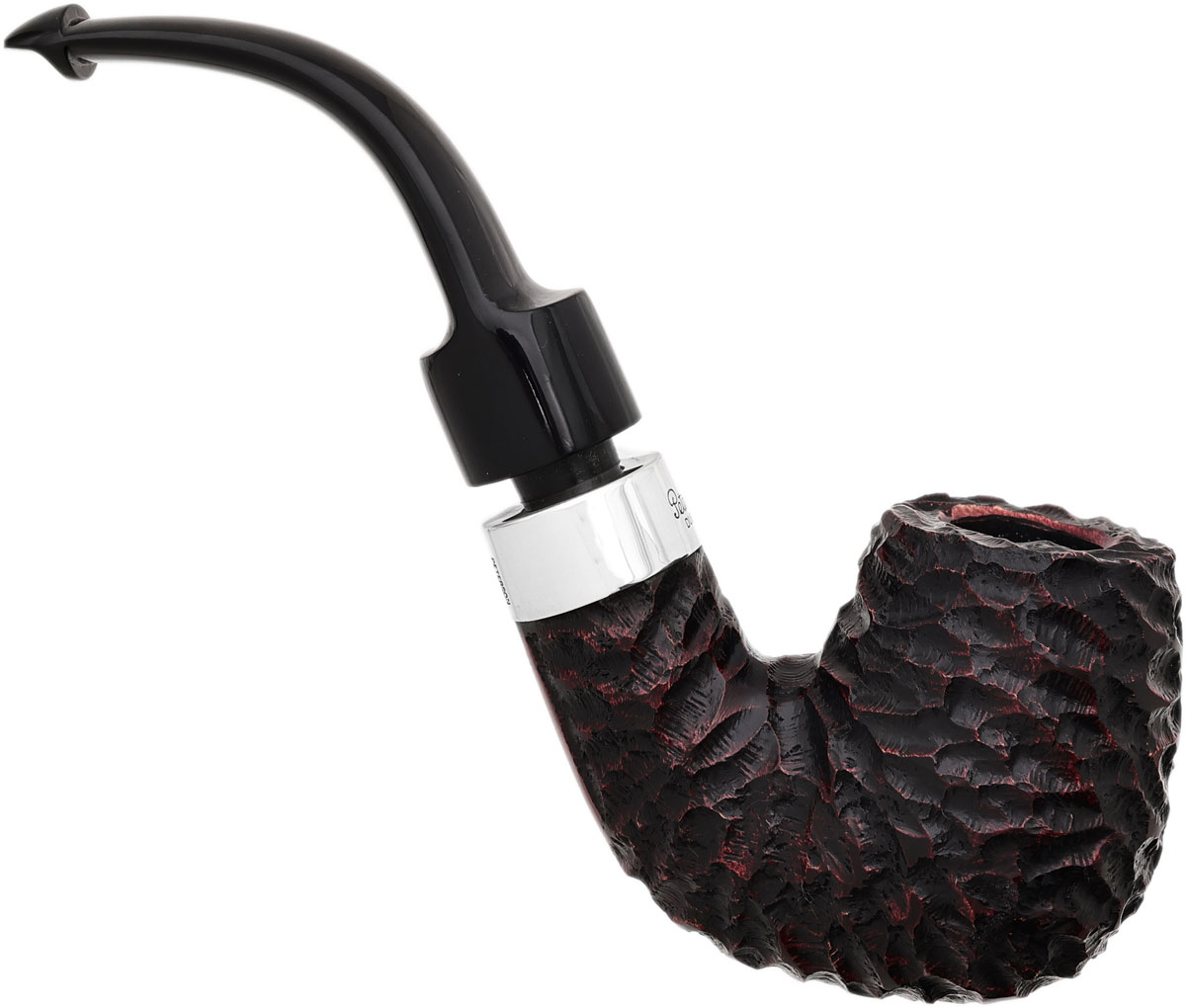 Peterson House Pipe Rusticated Bent Billiard P-Lip
