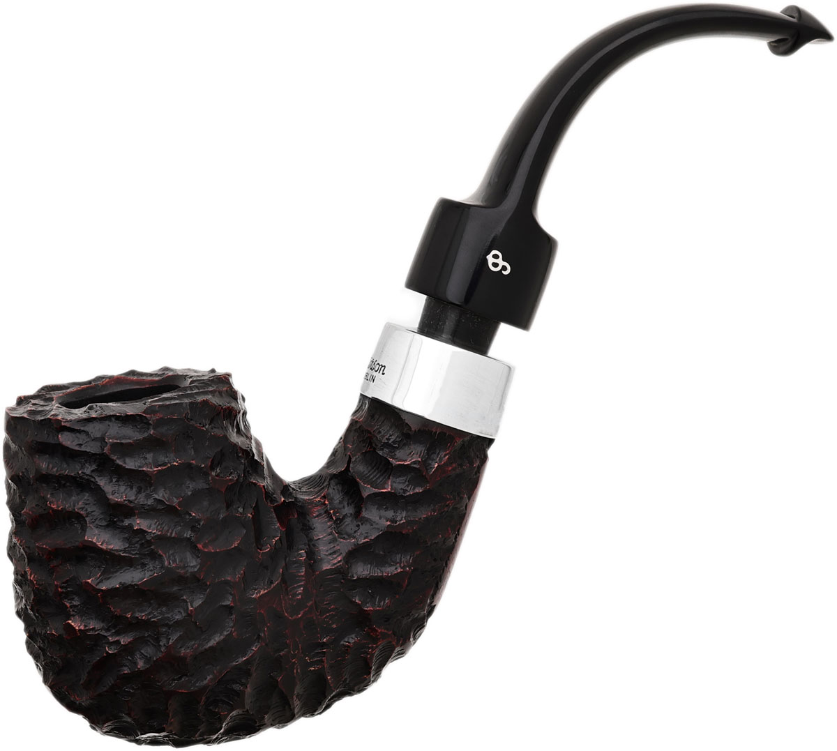 Peterson House Pipe Rusticated Bent Billiard P-Lip