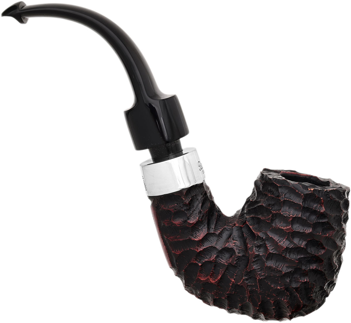 Peterson House Pipe Rusticated Bent Billiard P-Lip