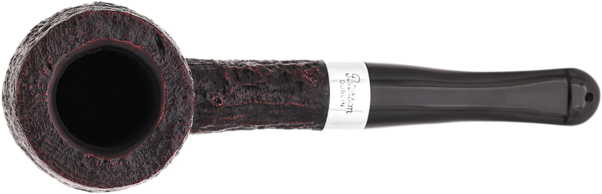 Peterson House Pipe Sandblasted Billiard P-Lip