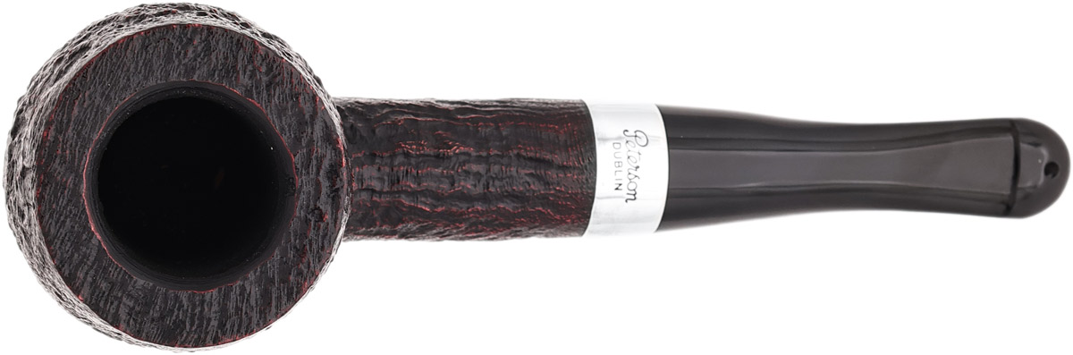 Peterson House Pipe Sandblasted Billiard P-Lip