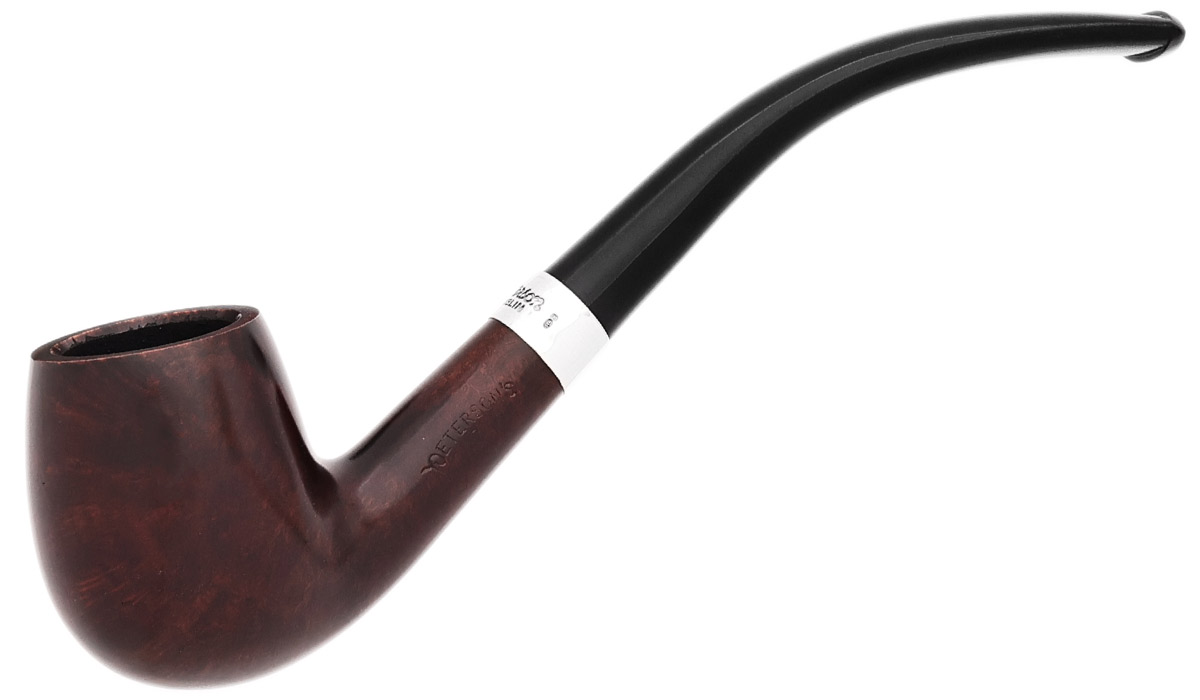 Peterson Junior Heritage Silver Mounted Bent Billiard Fishtail