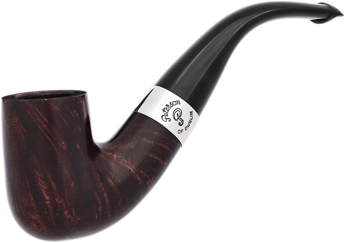 Aran Smooth Nickel Mounted (338) P-Lip Tobacco Pipe