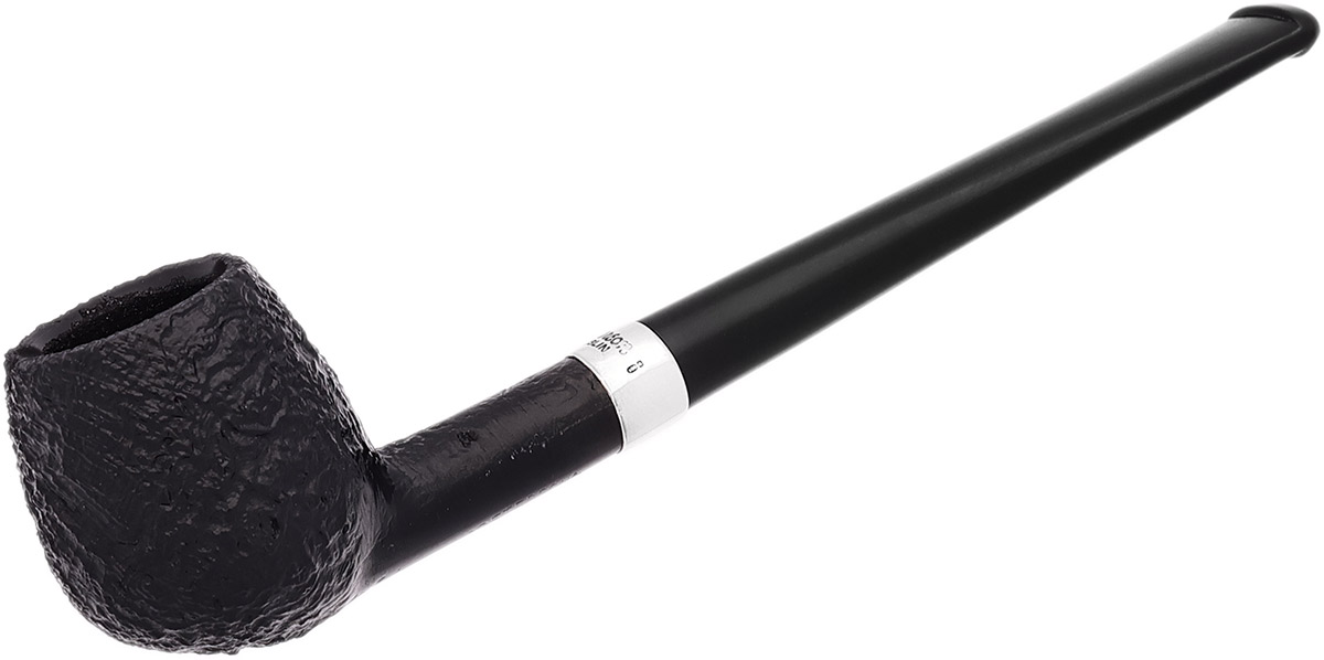 Peterson Junior Sandblasted Silver Mounted Straight Apple Fishtail