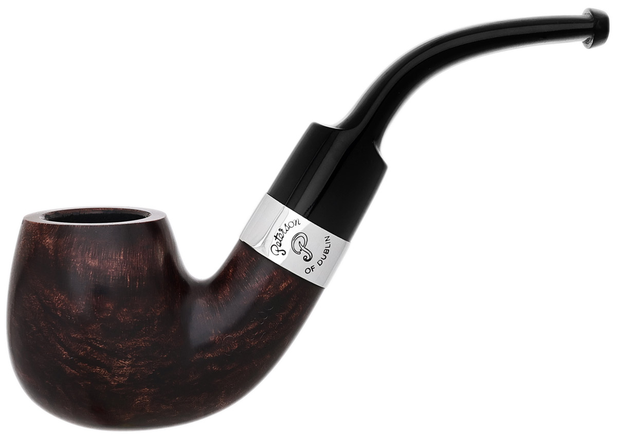 Aran Smooth Nickel Mounted (221) Fishtail Tobacco Pipe