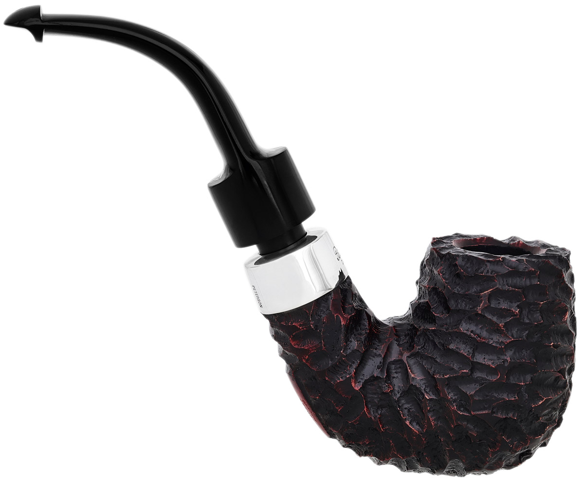 Peterson House Pipe Rusticated Bent Billiard P-Lip