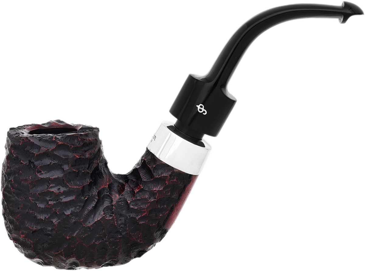 Peterson House Pipe Rusticated Bent Billiard P-Lip