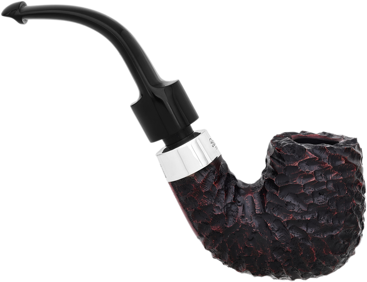 Peterson House Pipe Rusticated Bent Billiard P-Lip