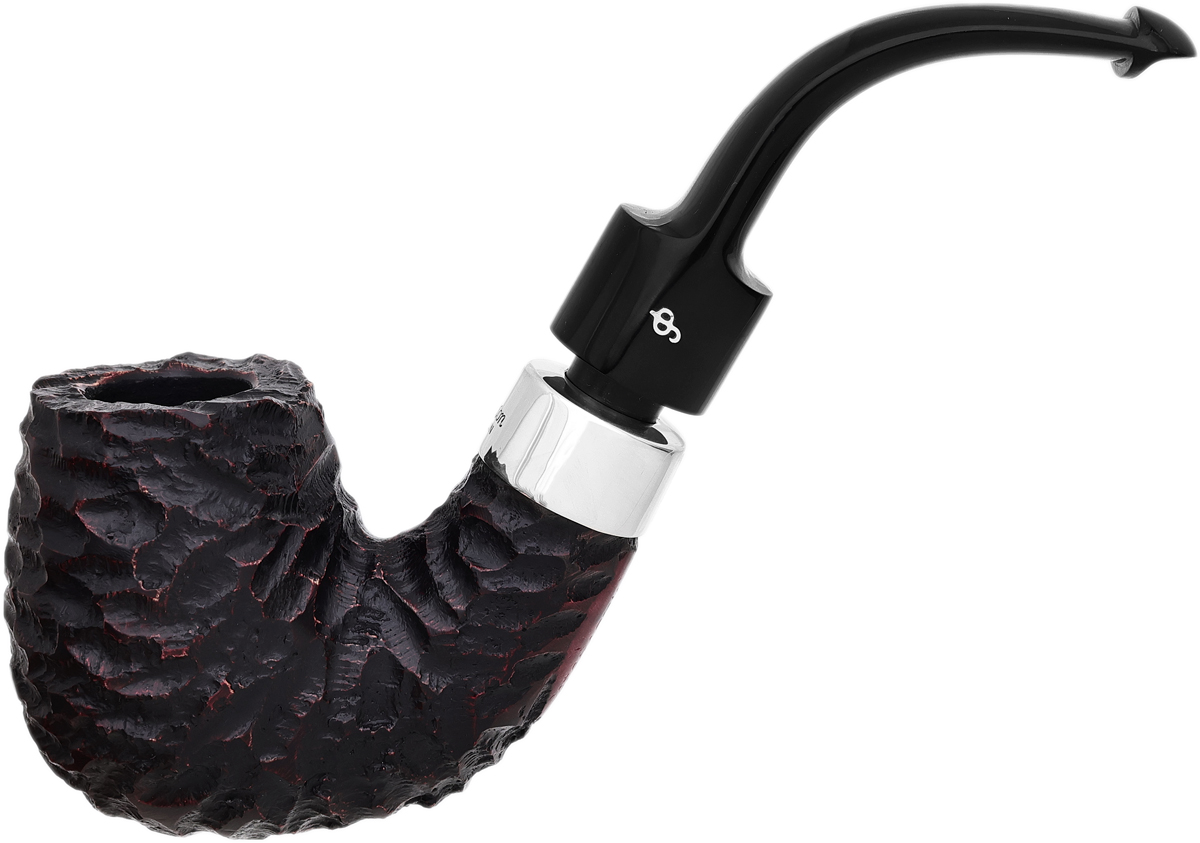 Peterson House Pipe Rusticated Bent Billiard P-Lip