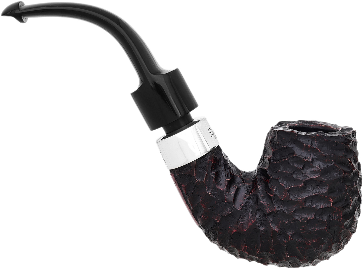 Peterson House Pipe Rusticated Bent Billiard P-Lip