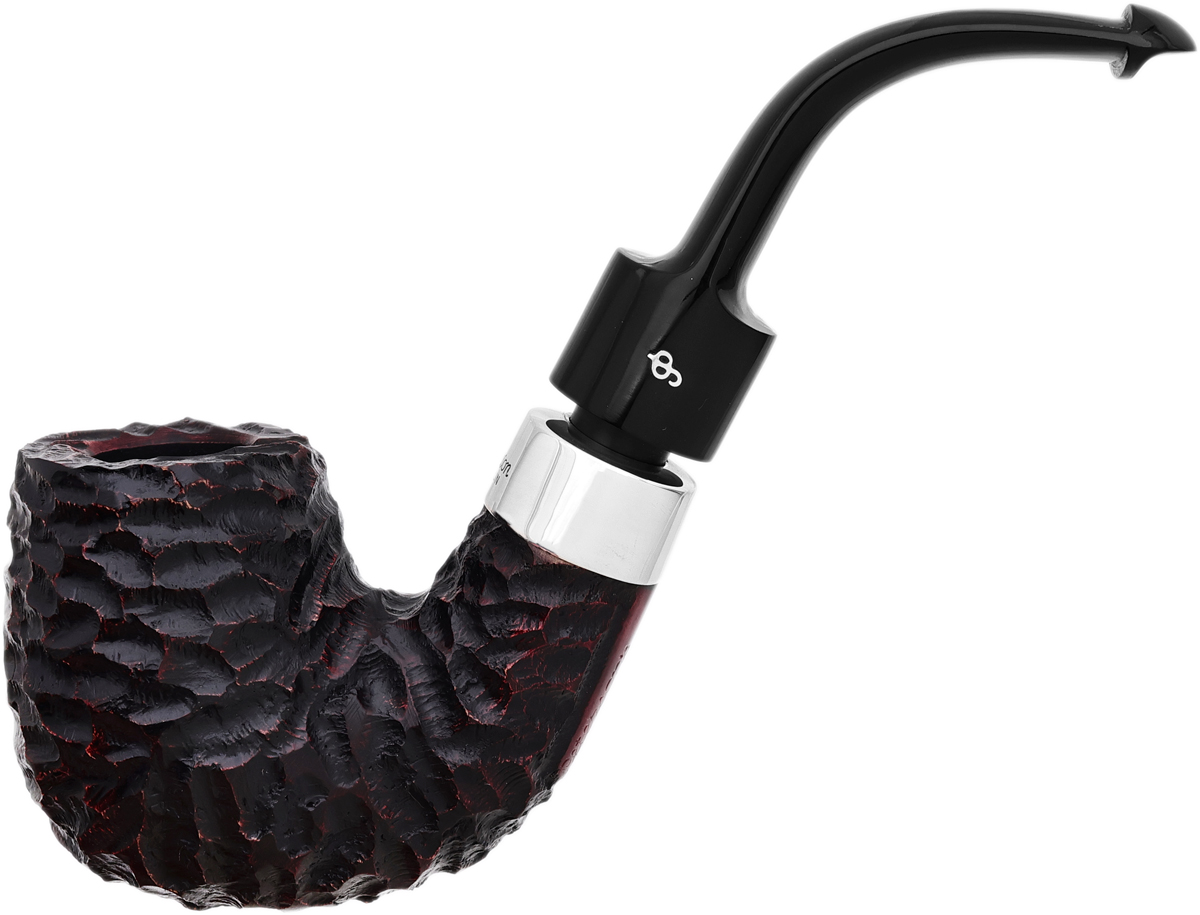 Peterson House Pipe Rusticated Bent Billiard P-Lip