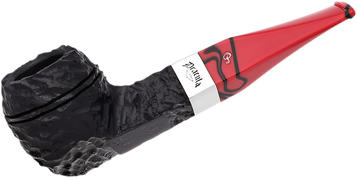 Dracula Rusticated (150) Fishtail Tobacco Pipe