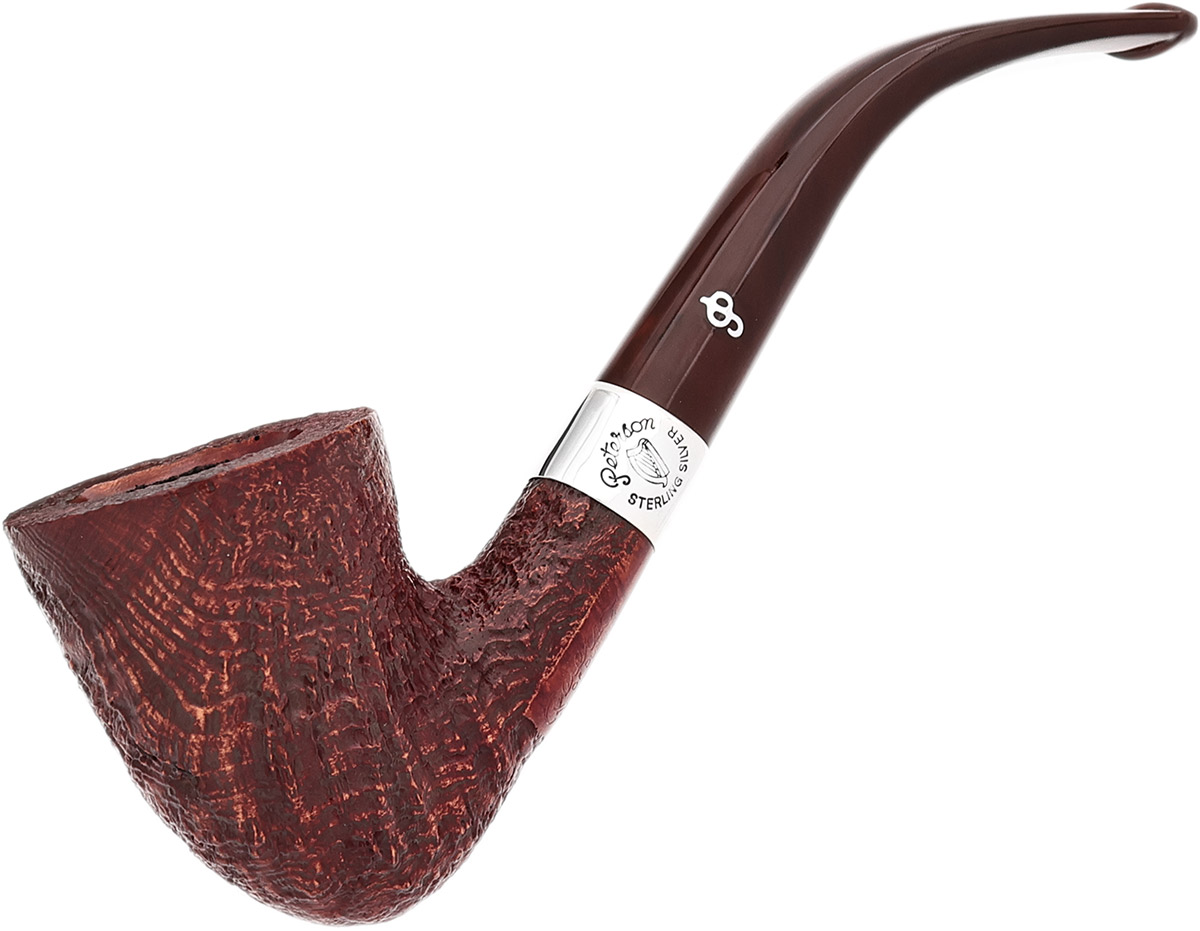 Irish Harp Sandblasted (127) Fishtail Tobacco Pipe