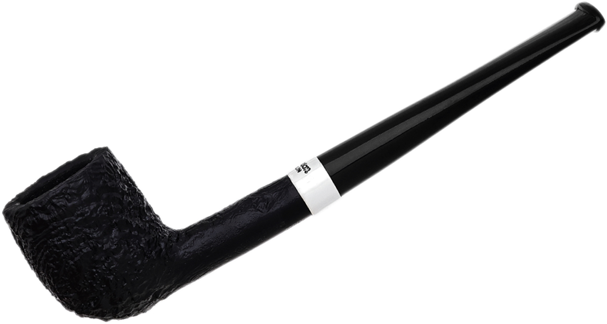 Peterson Junior Sandblasted Silver Mounted Straight Billiard Fishtail