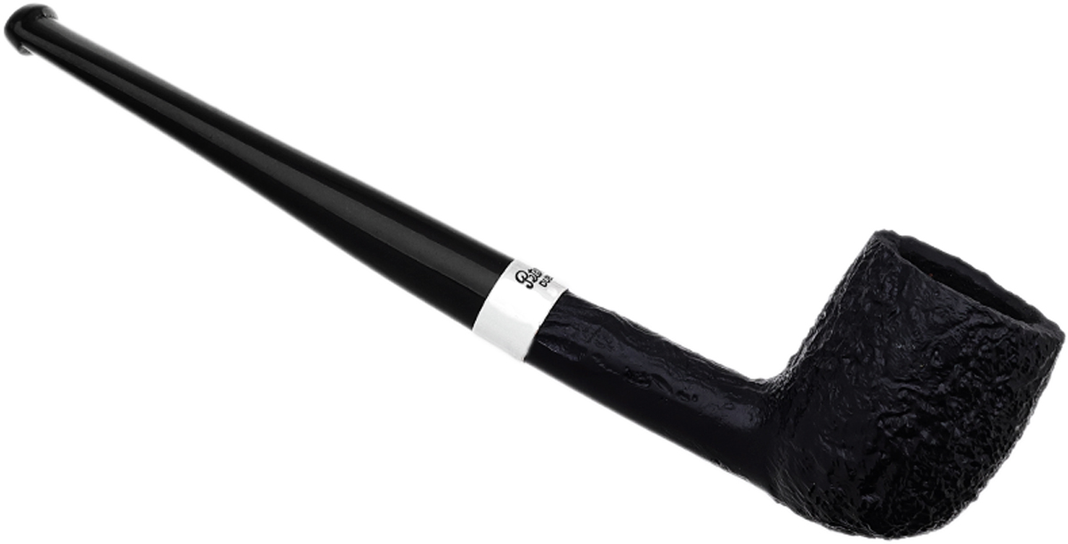 Peterson Junior Sandblasted Silver Mounted Straight Billiard Fishtail