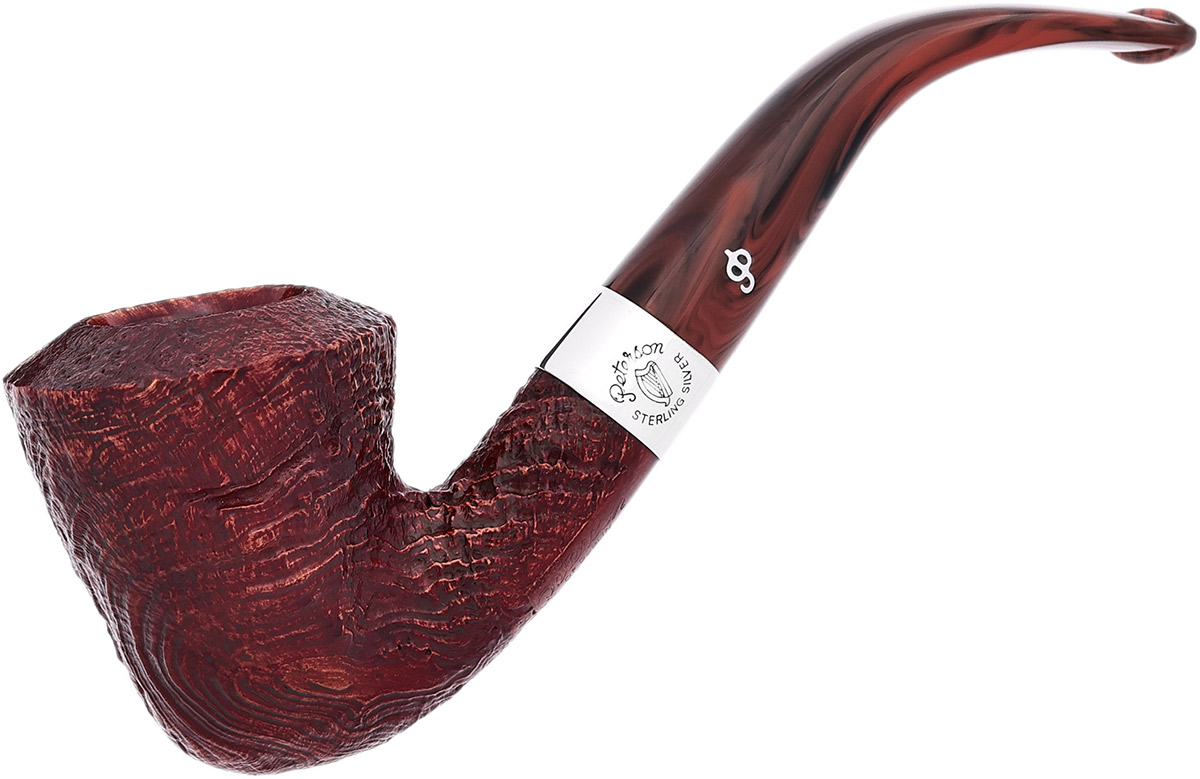 Irish Harp Sandblasted (B10) Fishtail Tobacco Pipe