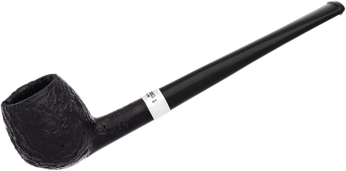Peterson Junior Sandblasted Silver Mounted Canted Apple Fishtail