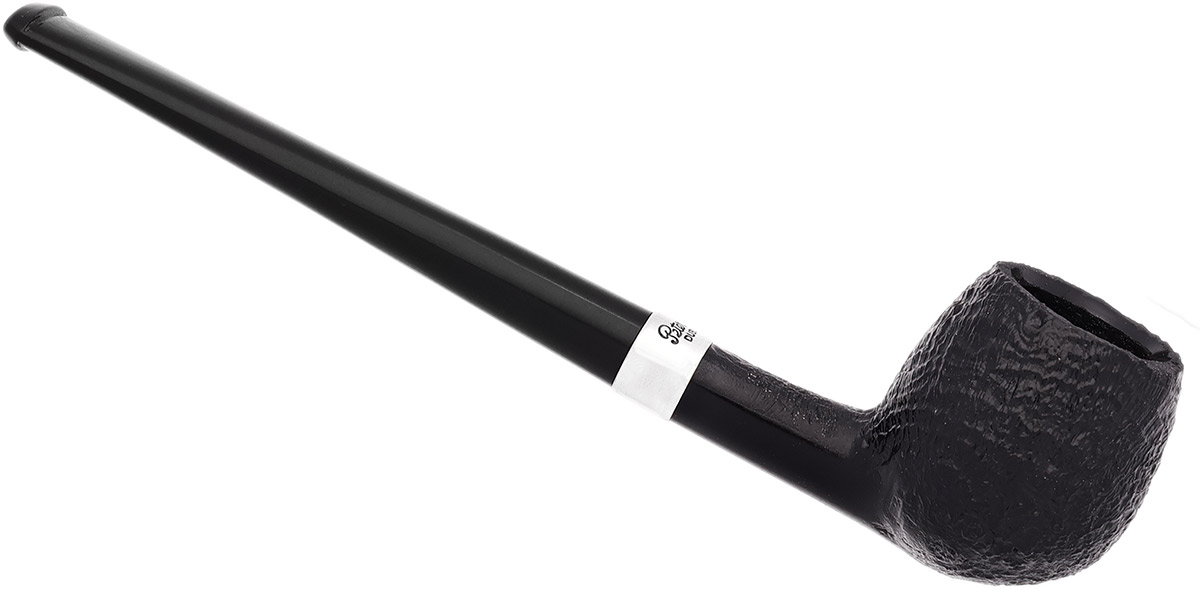Peterson Junior Sandblasted Silver Mounted Canted Apple Fishtail