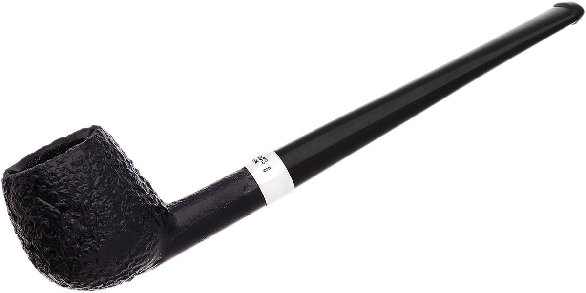 Peterson Junior Sandblasted Silver Mounted Canted Apple Fishtail