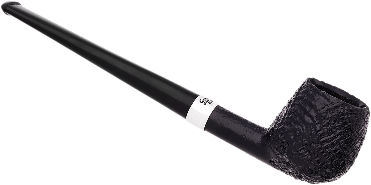 Peterson Junior Sandblasted Silver Mounted Canted Apple Fishtail