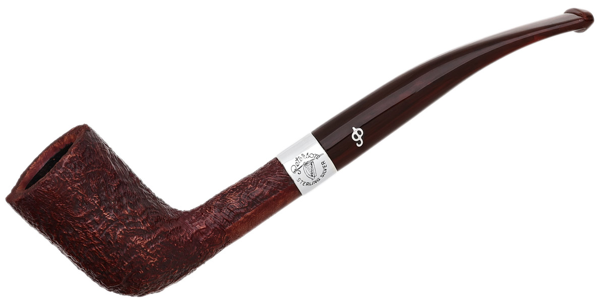 Irish Harp Sandblasted (124) Fishtail Tobacco Pipe