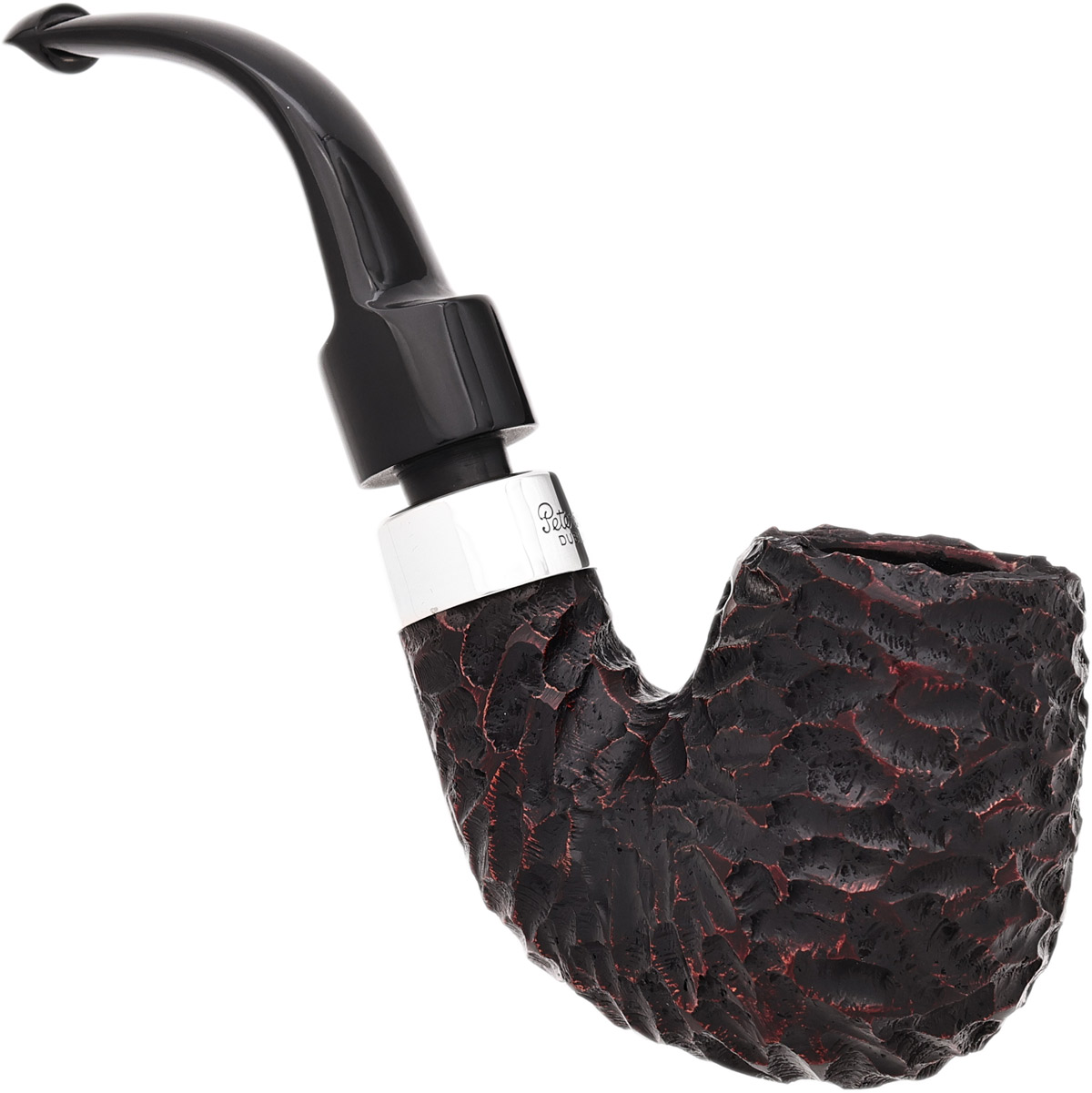 Peterson House Pipe Rusticated Bent Billiard P-Lip