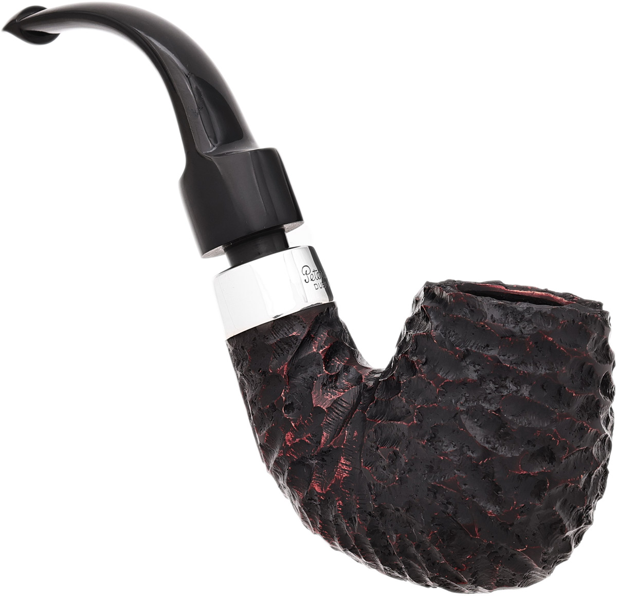Peterson House Pipe Rusticated Bent Billiard P-Lip