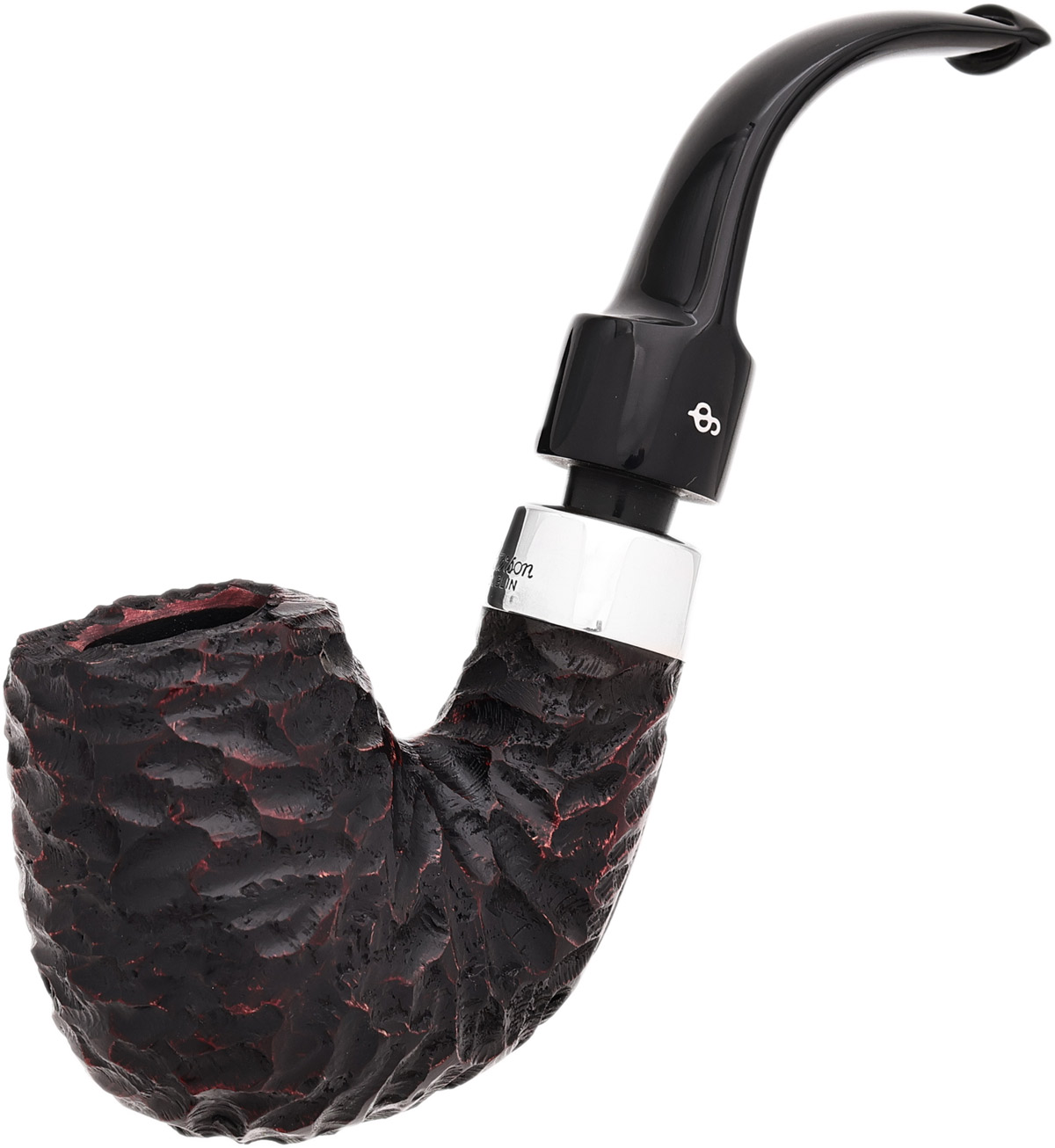 Peterson House Pipe Rusticated Bent Billiard P-Lip
