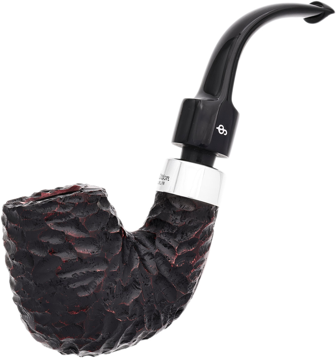 Peterson House Pipe Rusticated Bent Billiard P-Lip