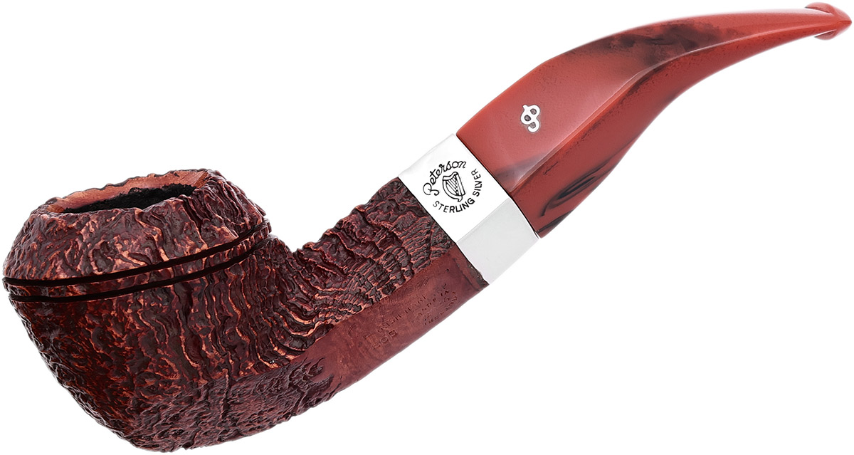 Irish Harp Sandblasted (80s) Fishtail Tobacco Pipe