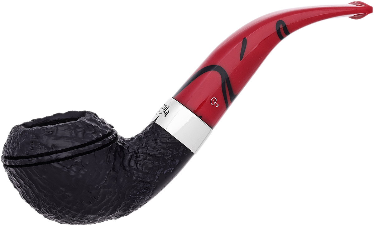 Dracula Sandblasted (999) Fishtail Tobacco Pipe