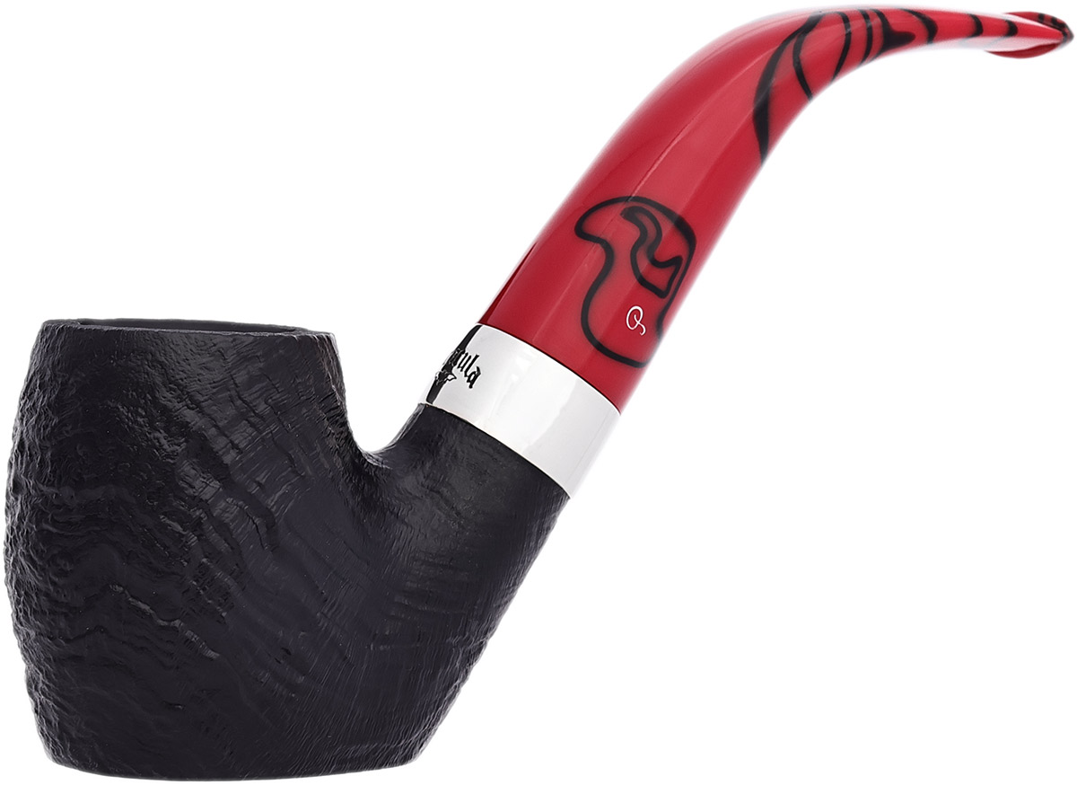 Dracula Sandblasted (306) Fishtail Tobacco Pipe