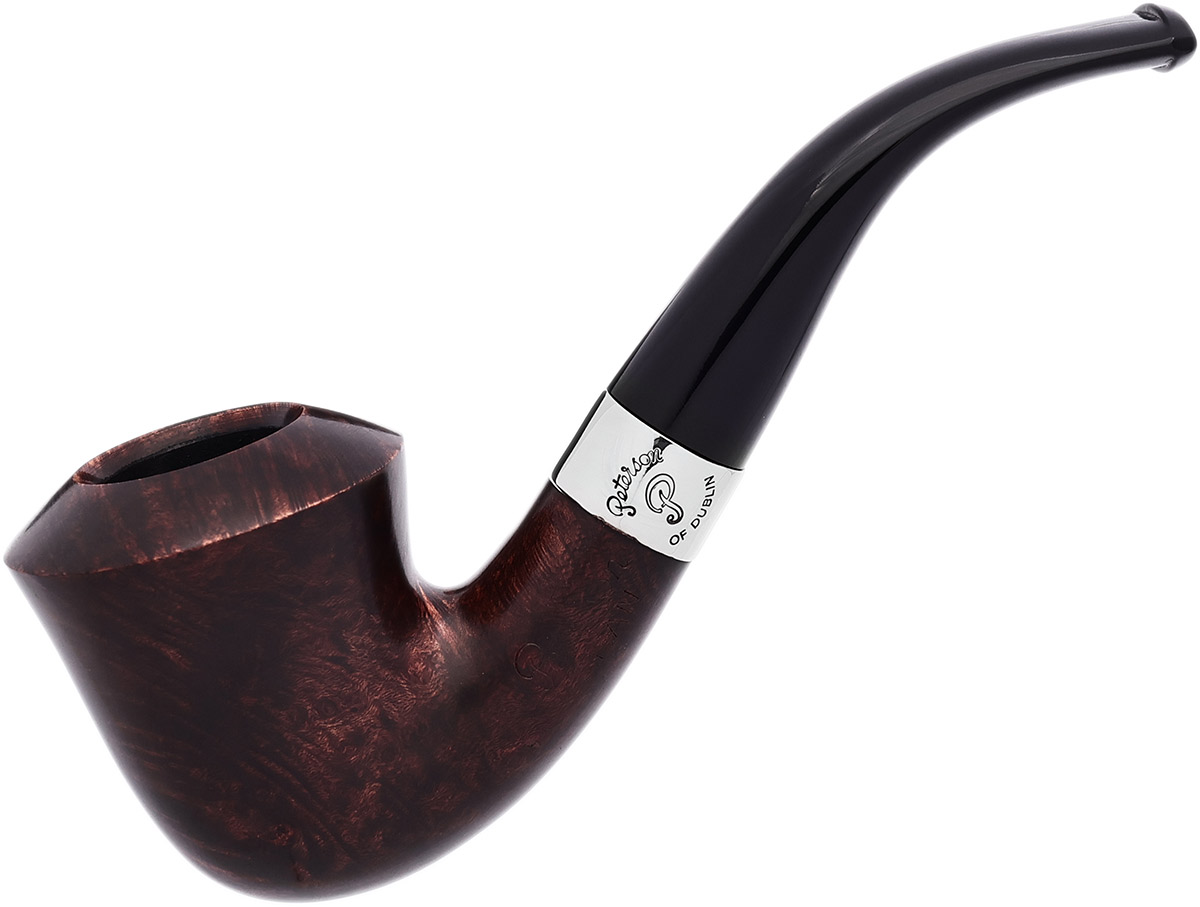 Aran Smooth Nickel Mounted (B10) Fishtail Tobacco Pipe