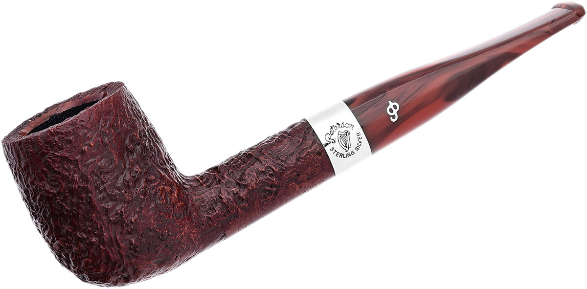 Irish Harp Sandblasted (106) Fishtail Tobacco Pipe