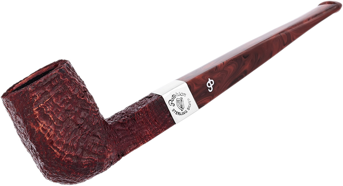 Irish Harp Sandblasted (444) Fishtail Tobacco Pipe