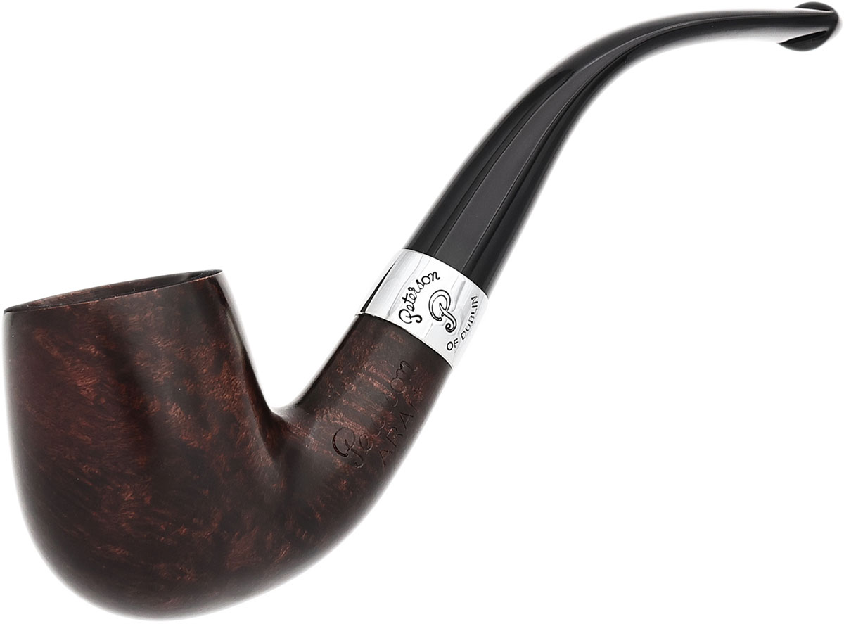 Aran Smooth Nickel Mounted (65) Fishtail Tobacco Pipe