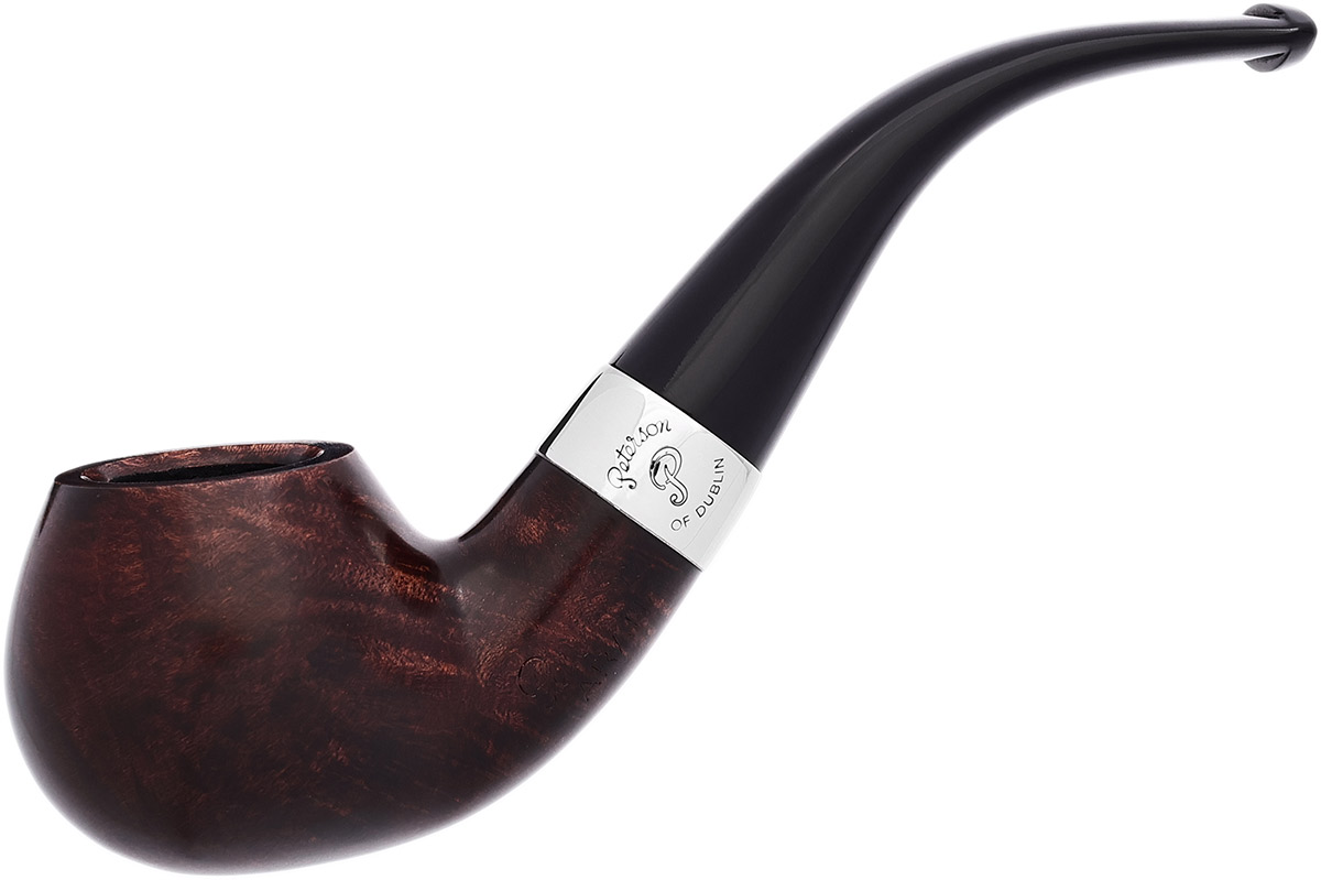 Aran Smooth Nickel Mounted (03) Fishtail Tobacco Pipe