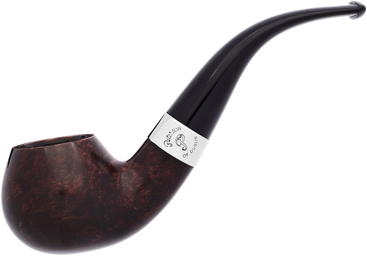 Aran Smooth Nickel Mounted (03) Fishtail Tobacco Pipe