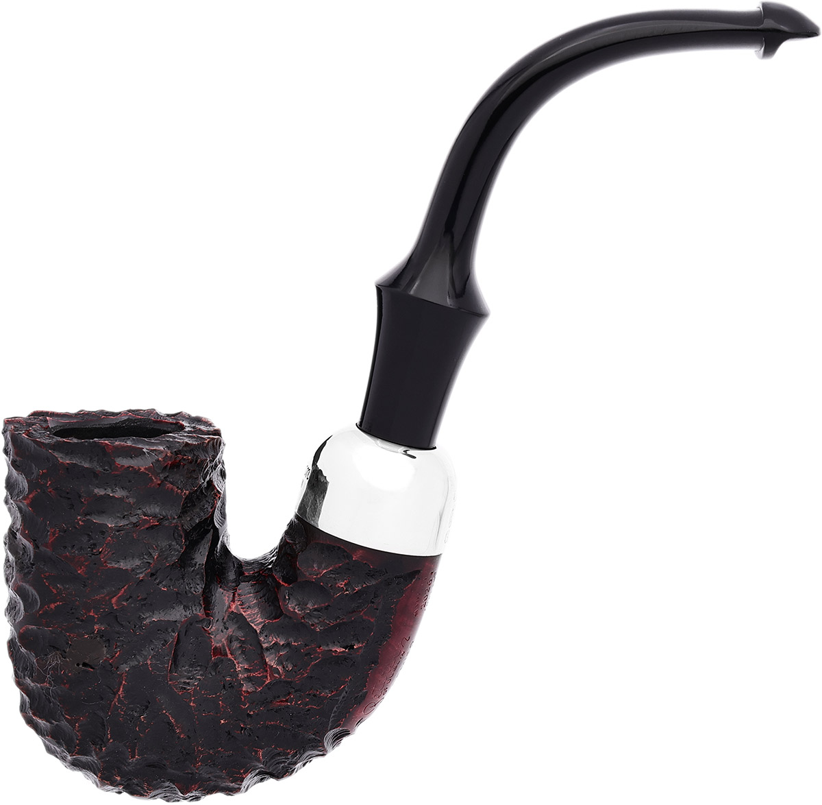 Premier System Revival Rusticated (CP) (356) P-Lip Tobacco Pipe