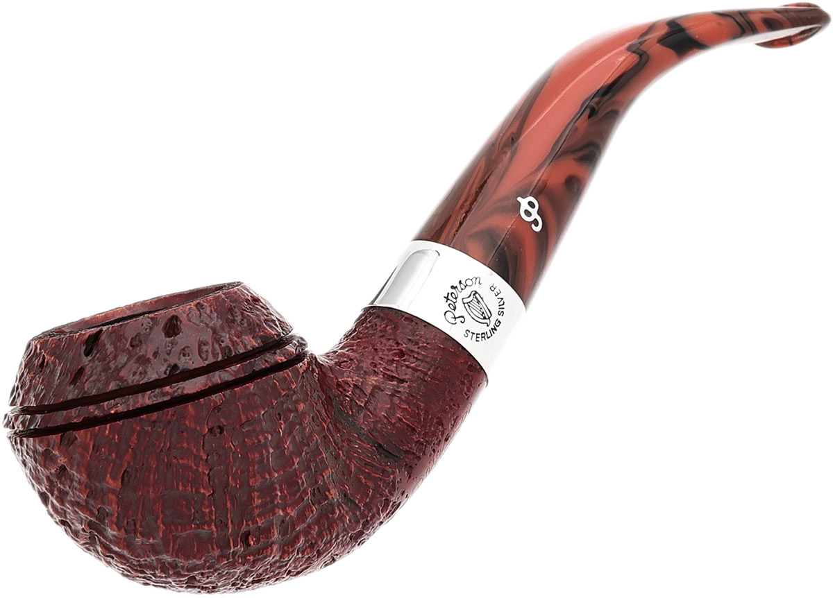 Irish Harp Sandblasted (999) Fishtail Tobacco Pipe