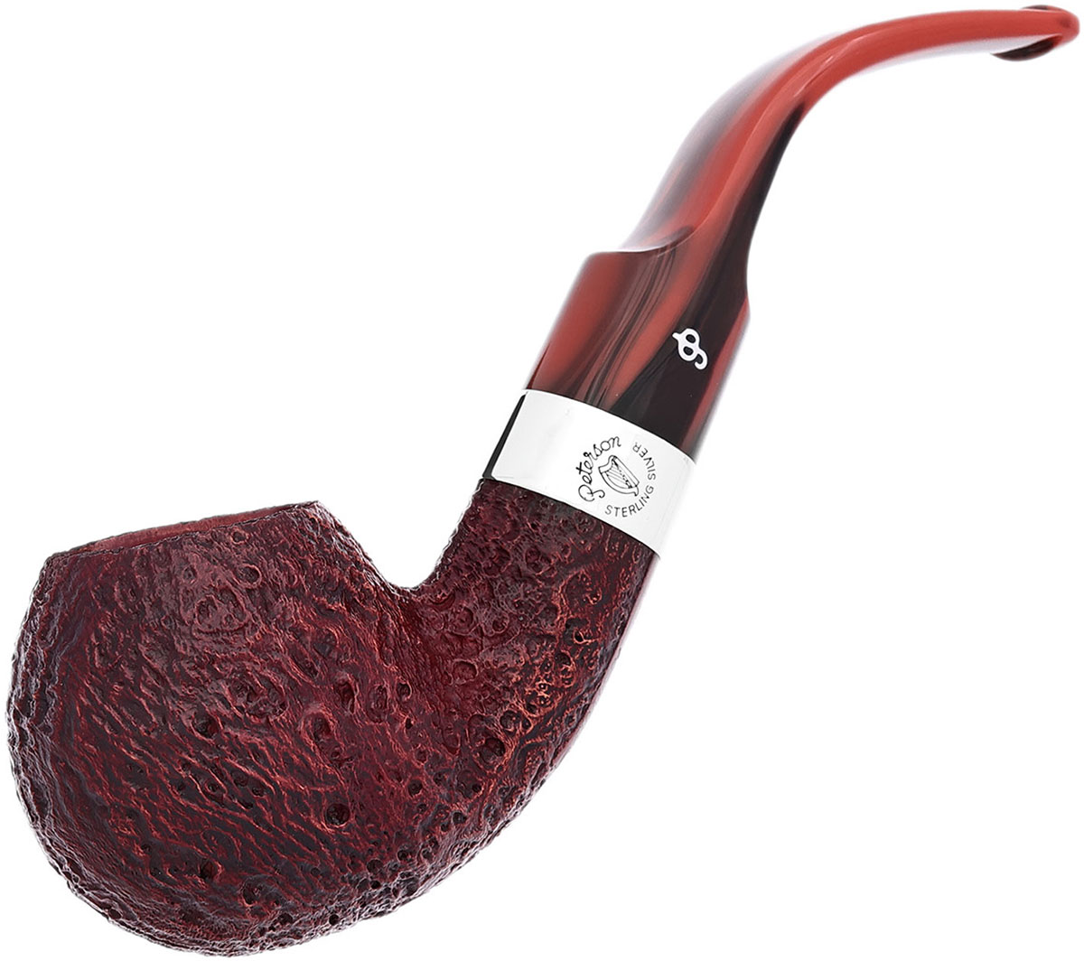 Irish Harp Sandblasted (XL02) Fishtail Tobacco Pipe