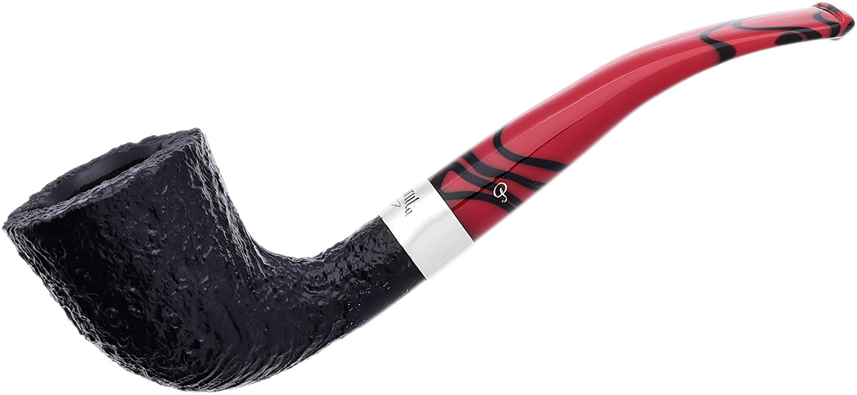 Dracula Sandblasted (129) Fishtail Tobacco Pipe