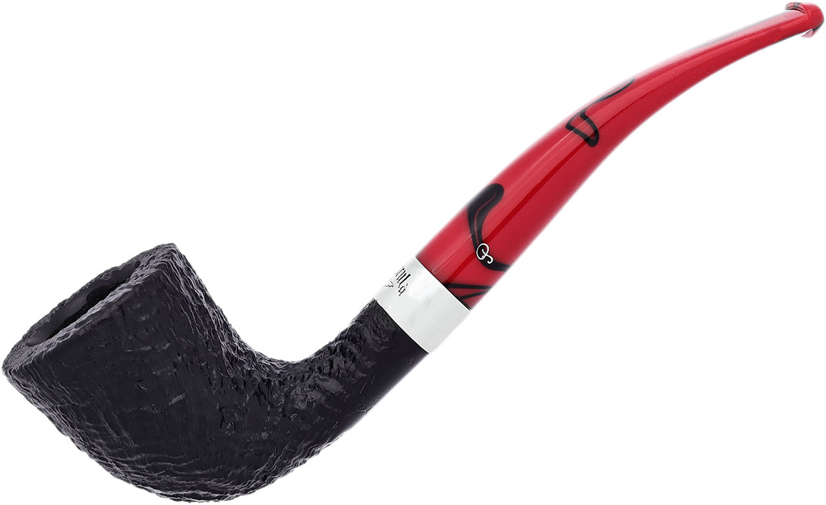 Dracula Sandblasted (129) Fishtail Tobacco Pipe