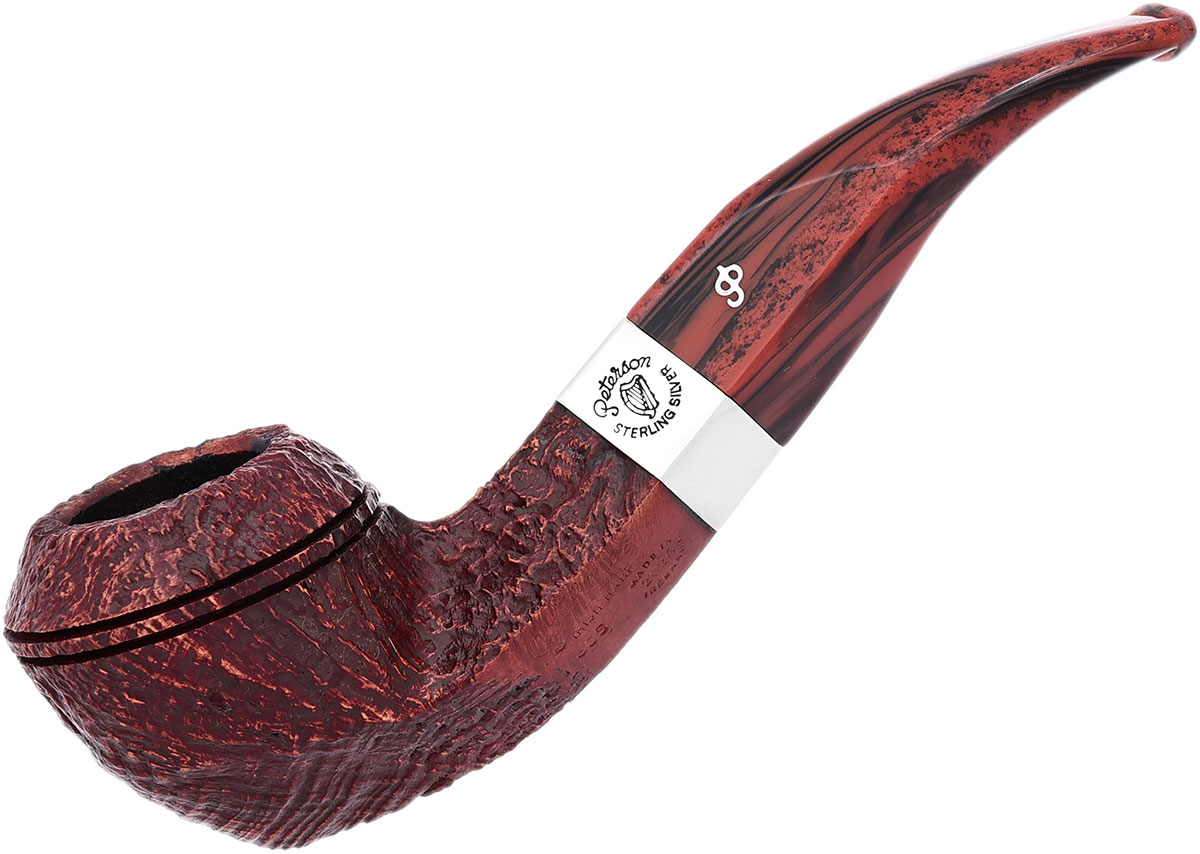 Irish Harp Sandblasted (80s) Fishtail Tobacco Pipe