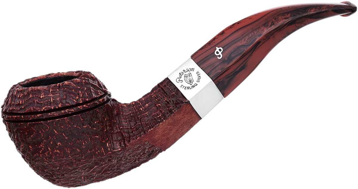 Irish Harp Sandblasted (80s) Fishtail Tobacco Pipe