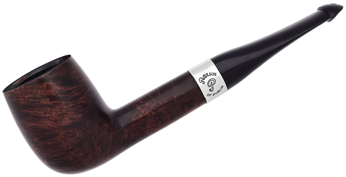 Aran Smooth Nickel Mounted (106) P-Lip Tobacco Pipe