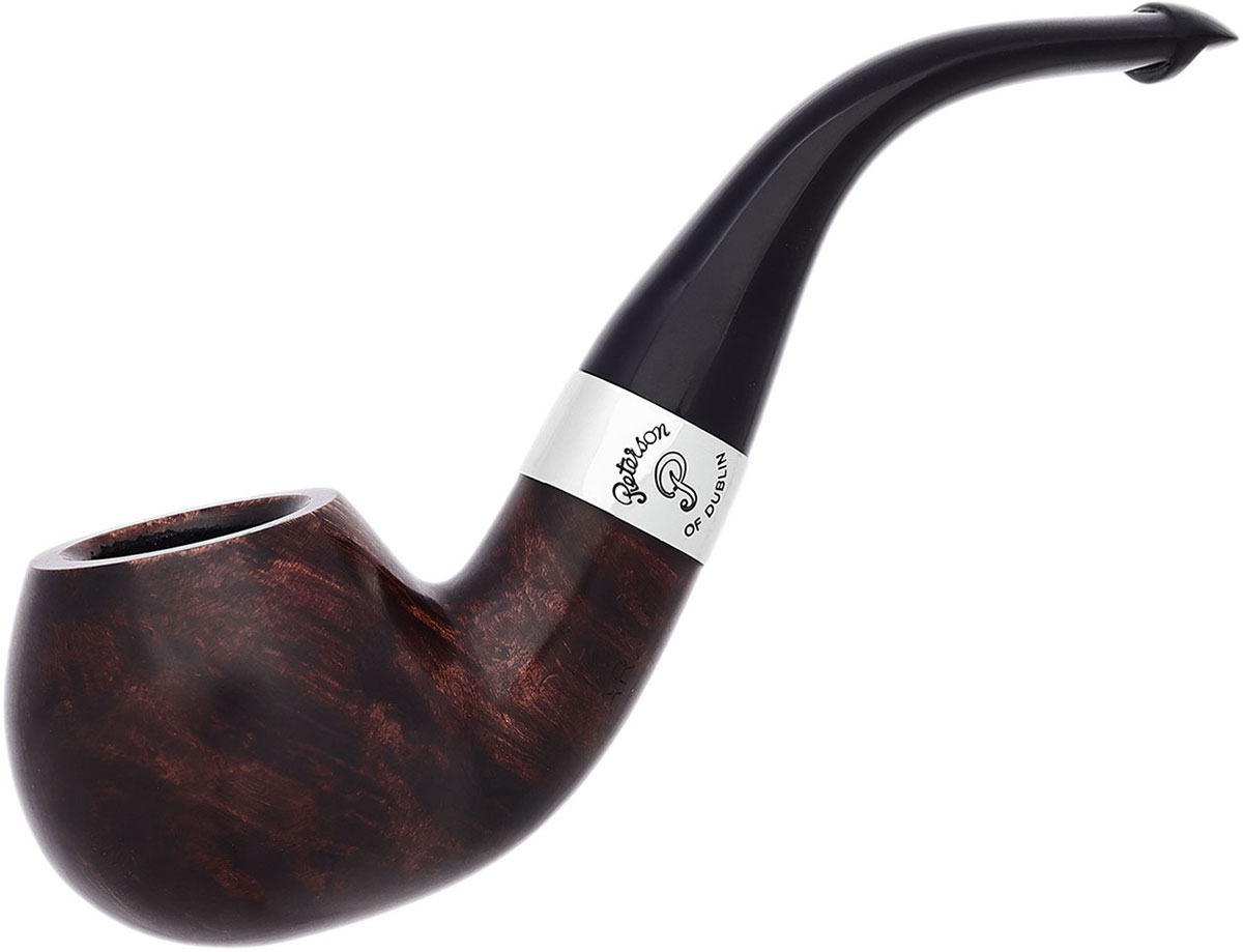 Aran Smooth Nickel Mounted (03) P-Lip Tobacco Pipe
