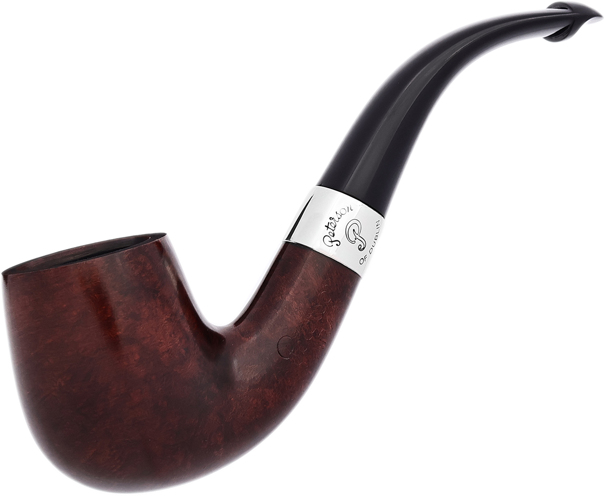 Aran Smooth Nickel Mounted (65) P-Lip Tobacco Pipe