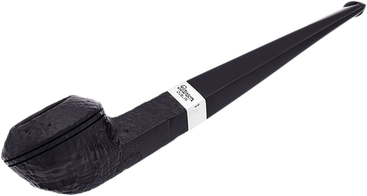 Peterson Junior Sandblasted Silver Mounted Straight Bulldog Fishtail