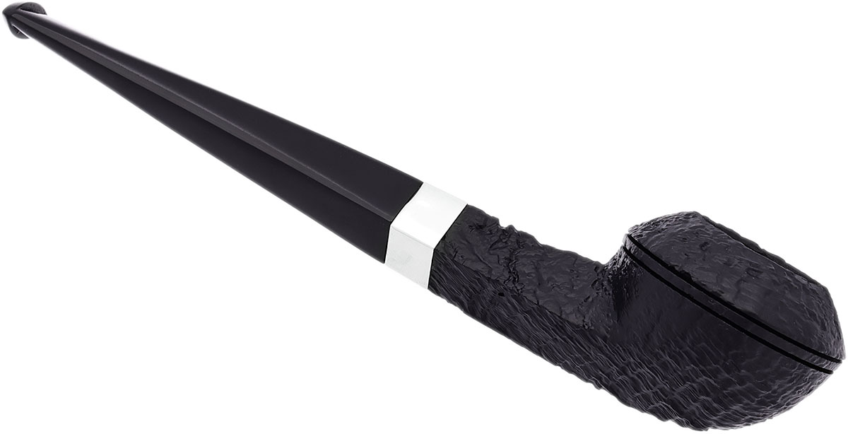 Peterson Junior Sandblasted Silver Mounted Straight Bulldog Fishtail